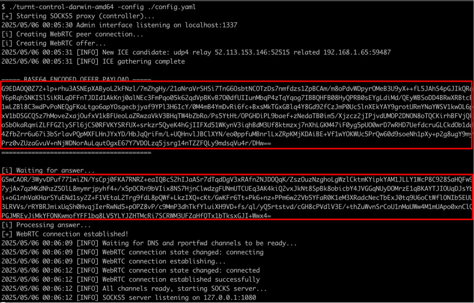 SOCKS-проксирование на TURNt