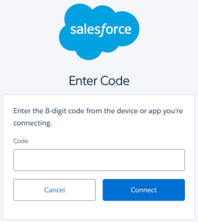 Запросить код подключения